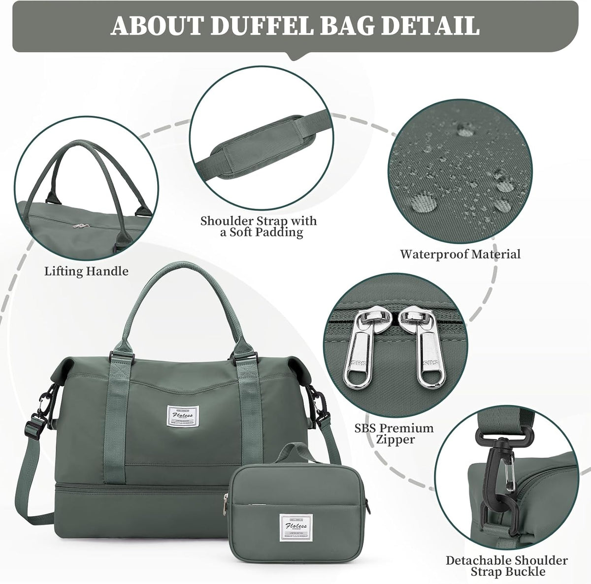 Weekender Bags for Women, Personal Item Travel Bag with Shoes Compartment | Overnight Travel Duffel Bag with Toiletry Bag, Airplane Friendly Carry-On Bag - Colors A