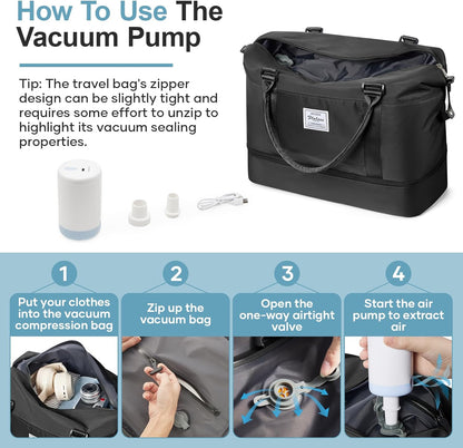 Weekender Bags for Women, Personal Item Travel Bag with Shoes Compartment | Overnight Travel Duffel Bag with Toiletry Bag, Airplane Friendly Carry-On Bag - Colors A
