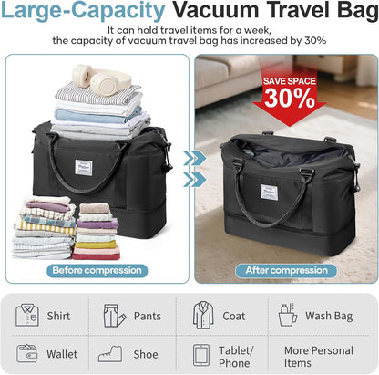 Weekender Bags for Women, Personal Item Travel Bag with Shoes Compartment | Overnight Travel Duffel Bag with Toiletry Bag, Airplane Friendly Carry-On Bag - Colors A