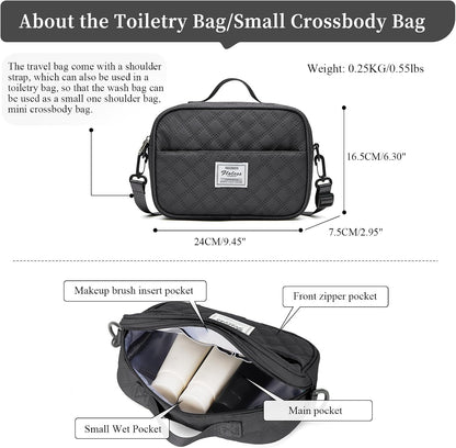 Weekender Bags for Women, Personal Item Travel Bag with Shoes Compartment | Overnight Travel Duffel Bag with Toiletry Bag, Airplane Friendly Carry-On Bag - Colors A