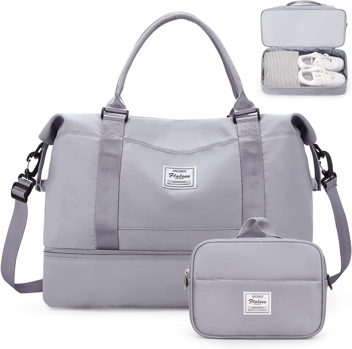 Weekender Bags for Women, Personal Item Travel Bag with Shoes Compartment | Overnight Travel Duffel Bag with Toiletry Bag, Airplane Friendly Carry-On Bag - Colors A