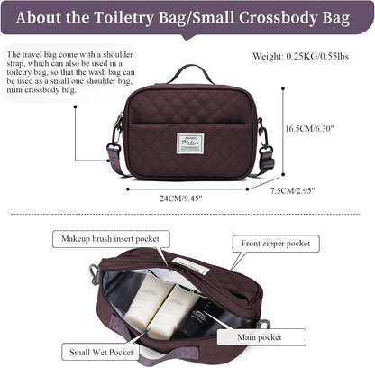 Weekender Bags for Women, Personal Item Travel Bag with Shoes Compartment | Overnight Travel Duffel Bag with Toiletry Bag, Airplane Friendly Carry-On Bag - Colors A