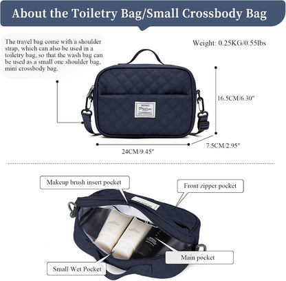 Weekender Bags for Women, Personal Item Travel Bag with Shoes Compartment | Overnight Travel Duffel Bag with Toiletry Bag, Airplane Friendly Carry-On Bag - Colors A