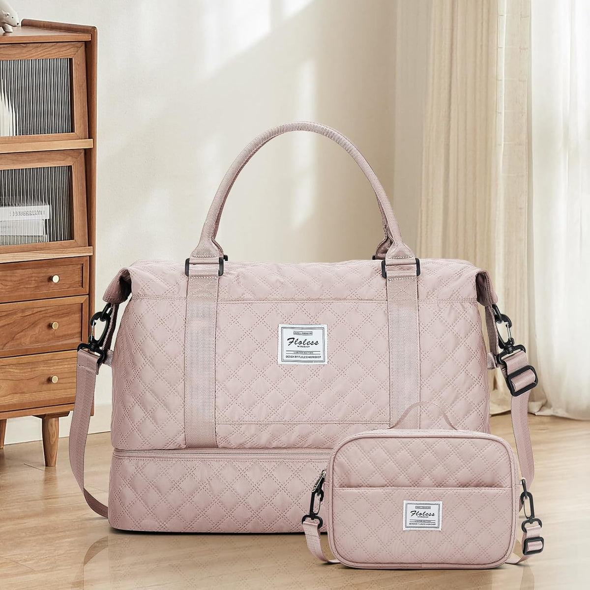 Weekender Bags for Women, Personal Item Travel Bag with Shoes Compartment | Overnight Travel Duffel Bag with Toiletry Bag, Airplane Friendly Carry-On Bag - Colors A