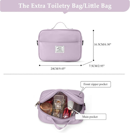 Weekender Bags for Women, Personal Item Travel Bag with Shoes Compartment | Overnight Travel Duffel Bag with Toiletry Bag, Airplane Friendly Carry-On Bag - Colors A