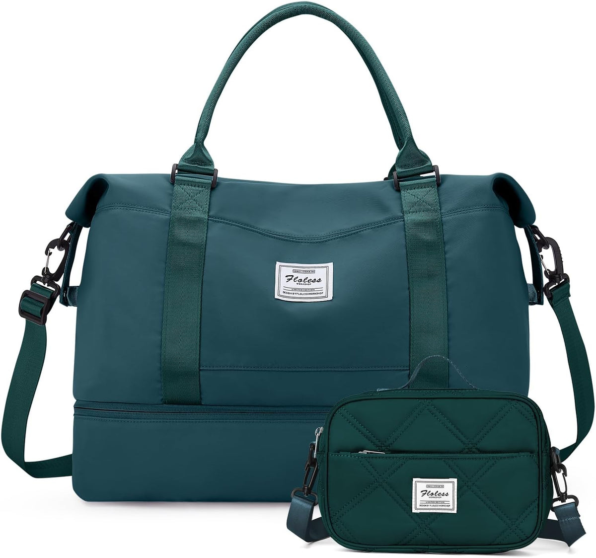 Weekender Bags for Women, Personal Item Travel Bag with Shoes Compartment | Overnight Travel Duffel Bag with Toiletry Bag, Airplane Friendly Carry-On Bag - Colors A