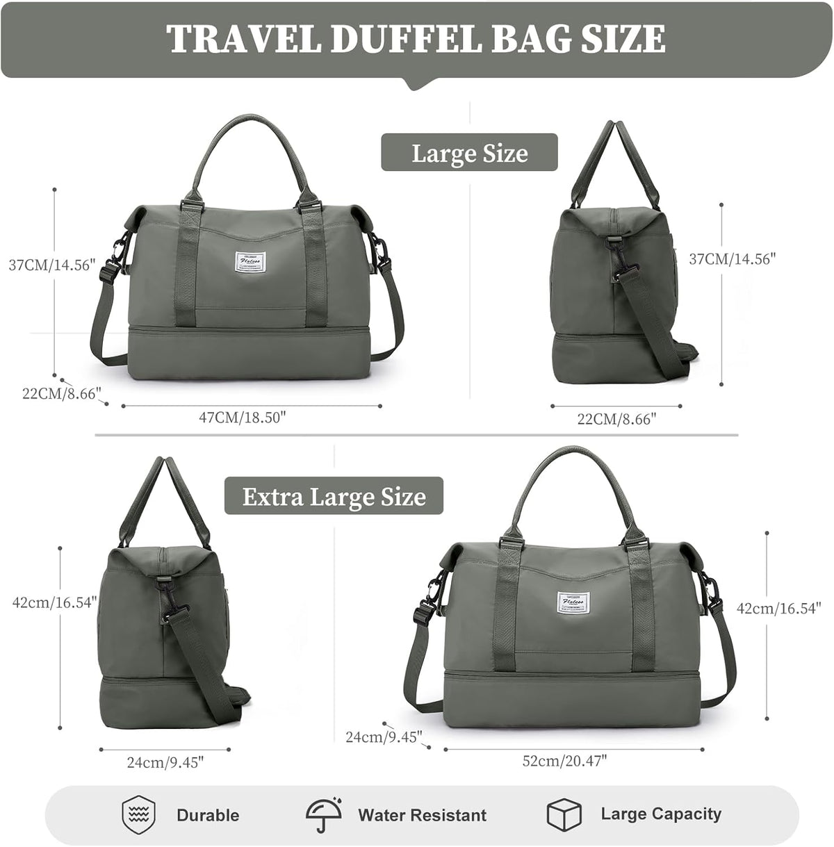 Weekender Bags for Women, Personal Item Travel Bag with Shoes Compartment | Overnight Travel Duffel Bag with Toiletry Bag, Airplane Friendly Carry-On Bag - Colors A