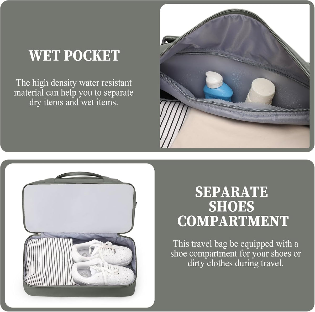 Weekender Bags for Women, Personal Item Travel Bag with Shoes Compartment | Overnight Travel Duffel Bag with Toiletry Bag, Airplane Friendly Carry-On Bag - Colors A