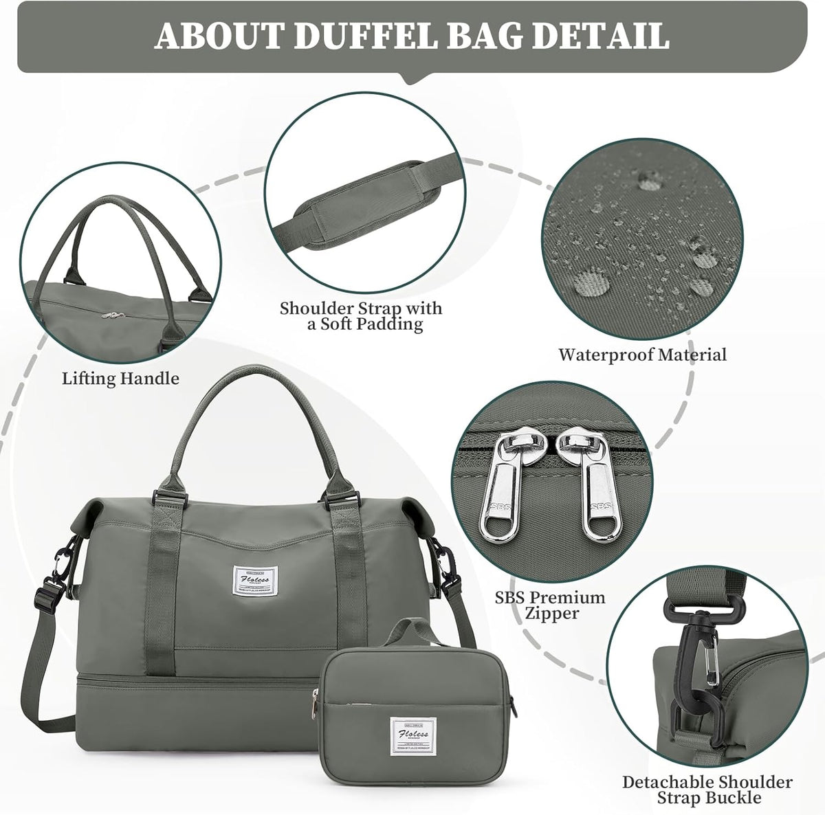 Weekender Bags for Women, Personal Item Travel Bag with Shoes Compartment | Overnight Travel Duffel Bag with Toiletry Bag, Airplane Friendly Carry-On Bag - Colors A