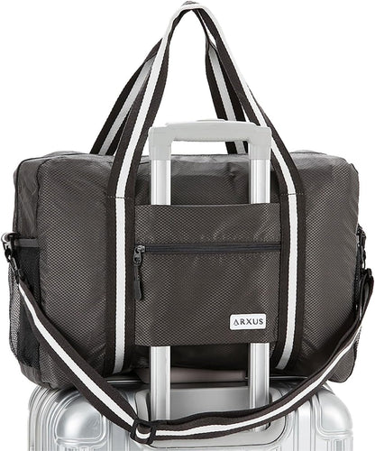 Foldable Tote Bag for Travel Expandable Lightweight Carry On Luggage 22L Packable Duffle Bag for Traveling