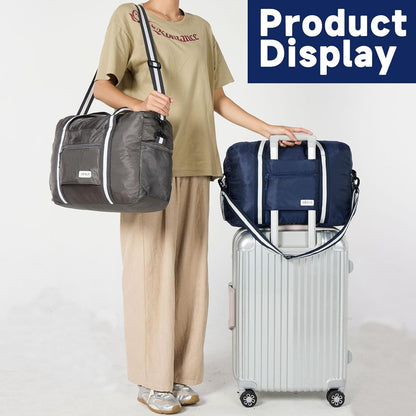 Foldable Tote Bag for Travel Expandable Lightweight Carry On Luggage 22L Packable Duffle Bag for Traveling