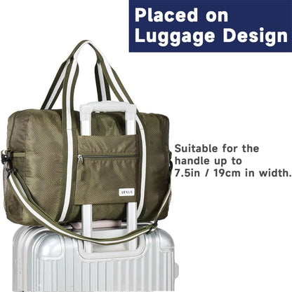 Foldable Tote Bag for Travel Expandable Lightweight Carry On Luggage 22L Packable Duffle Bag for Traveling