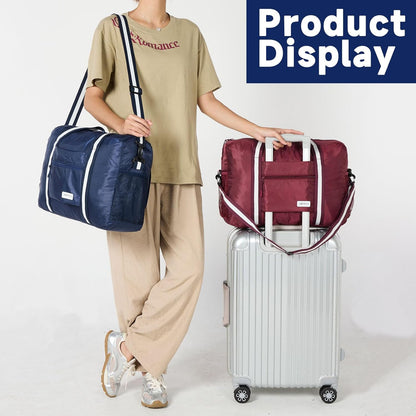 Foldable Tote Bag for Travel Expandable Lightweight Carry On Luggage 22L Packable Duffle Bag for Traveling