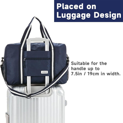 Foldable Tote Bag for Travel Expandable Lightweight Carry On Luggage 22L Packable Duffle Bag for Traveling