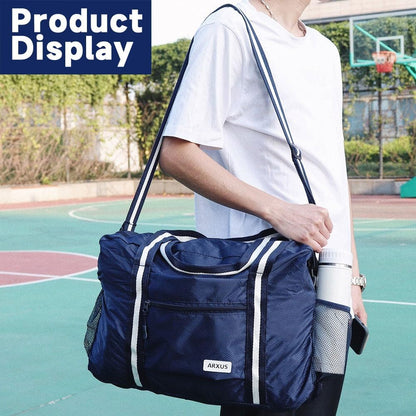 Foldable Tote Bag for Travel Expandable Lightweight Carry On Luggage 22L Packable Duffle Bag for Traveling