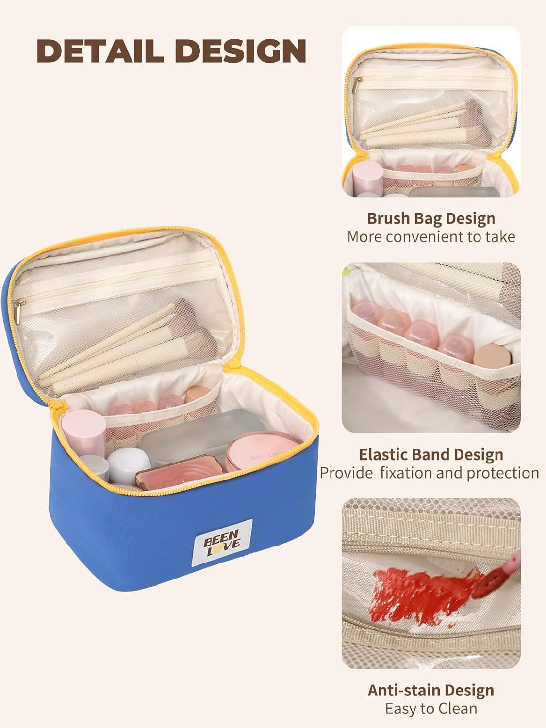 Travel Makeup Bag Large Toiletry Bag Cosmetic Bags for Women Girls Makeup Organizer Bag Pouch with Compartments for Traveling, Pink