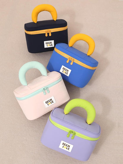 Travel Makeup Bag Large Toiletry Bag Cosmetic Bags for Women Girls Makeup Organizer Bag Pouch with Compartments for Traveling, Pink
