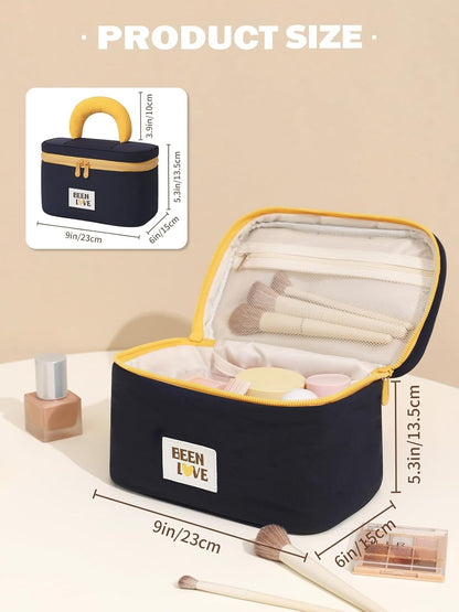 Travel Makeup Bag Large Toiletry Bag Cosmetic Bags for Women Girls Makeup Organizer Bag Pouch with Compartments for Traveling, Pink