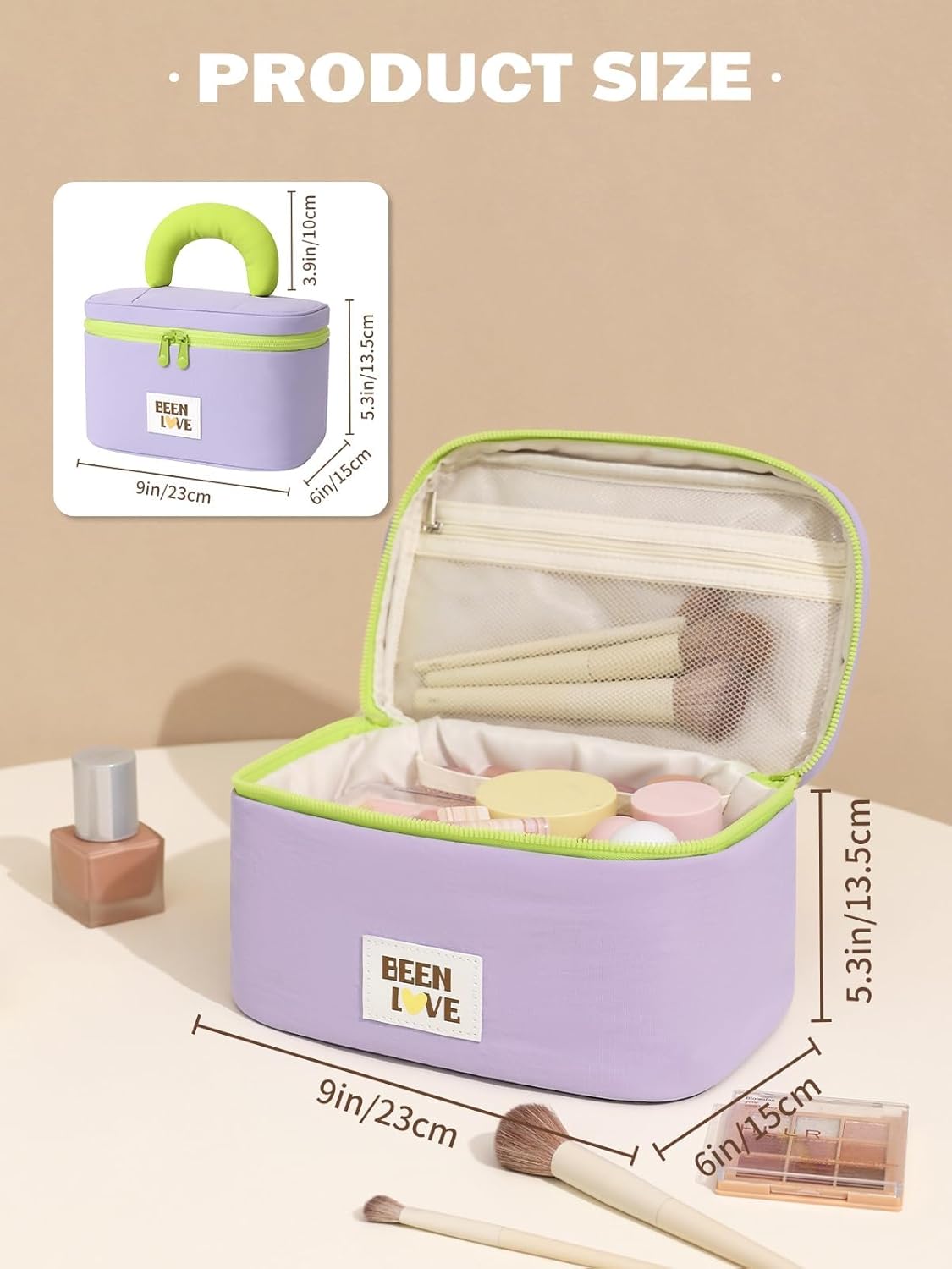 Travel Makeup Bag Large Toiletry Bag Cosmetic Bags for Women Girls Makeup Organizer Bag Pouch with Compartments for Traveling, Pink