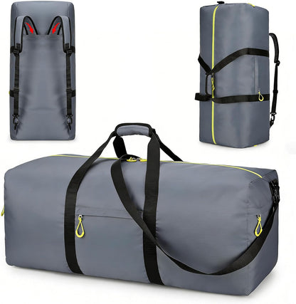Uarition 100L Extra Large Duffle Bag for Travel, 3 In 1 Travel Bags for Men and Women, Foldable Duffle Backpack for Traveling, Grey
