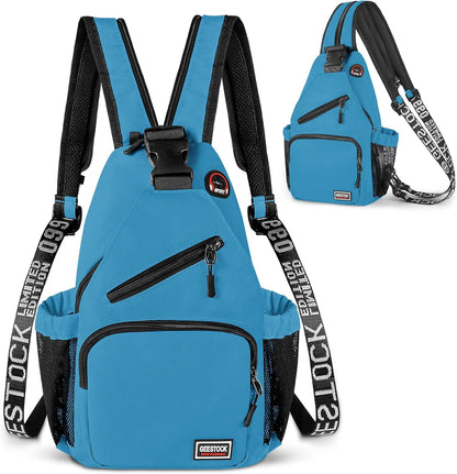 Crossbody Backpack Convertible Sling Bag for Women Men with Adjustable Strap Small Casual Daypack for Hiking Traveling (Large, 13-Inch, Blue)
