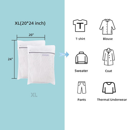 Mesh Laundry Bags for Delicates Durable Protective Wash Bags | Travel Storage Bags for Intimates Lingerie, 7PCS (1XXL, 1XL,1L,1M,1S,2 bra bags)