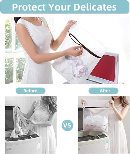Mesh Laundry Bags for Delicates Durable Protective Wash Bags | Travel Storage Bags for Intimates Lingerie, 7PCS (1XXL, 1XL,1L,1M,1S,2 bra bags)