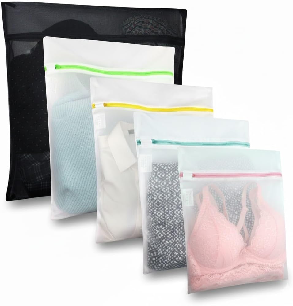 Mesh Laundry Bags for Delicates Durable Protective Wash Bags | Travel Storage Bags for Intimates Lingerie, 7PCS (1XXL, 1XL,1L,1M,1S,2 bra bags)
