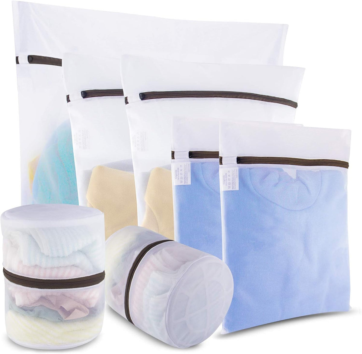 Mesh Laundry Bags for Delicates Durable Protective Wash Bags | Travel Storage Bags for Intimates Lingerie, 7PCS (1XXL, 1XL,1L,1M,1S,2 bra bags)