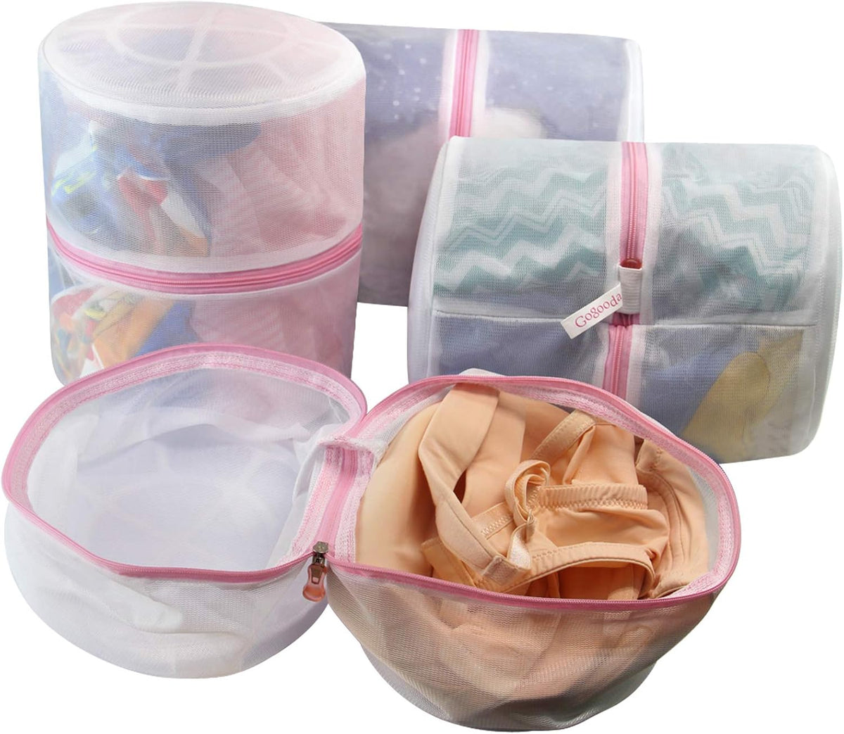 Mesh Laundry Bags for Delicates Durable Protective Wash Bags | Travel Storage Bags for Intimates Lingerie, 7PCS (1XXL, 1XL,1L,1M,1S,2 bra bags)