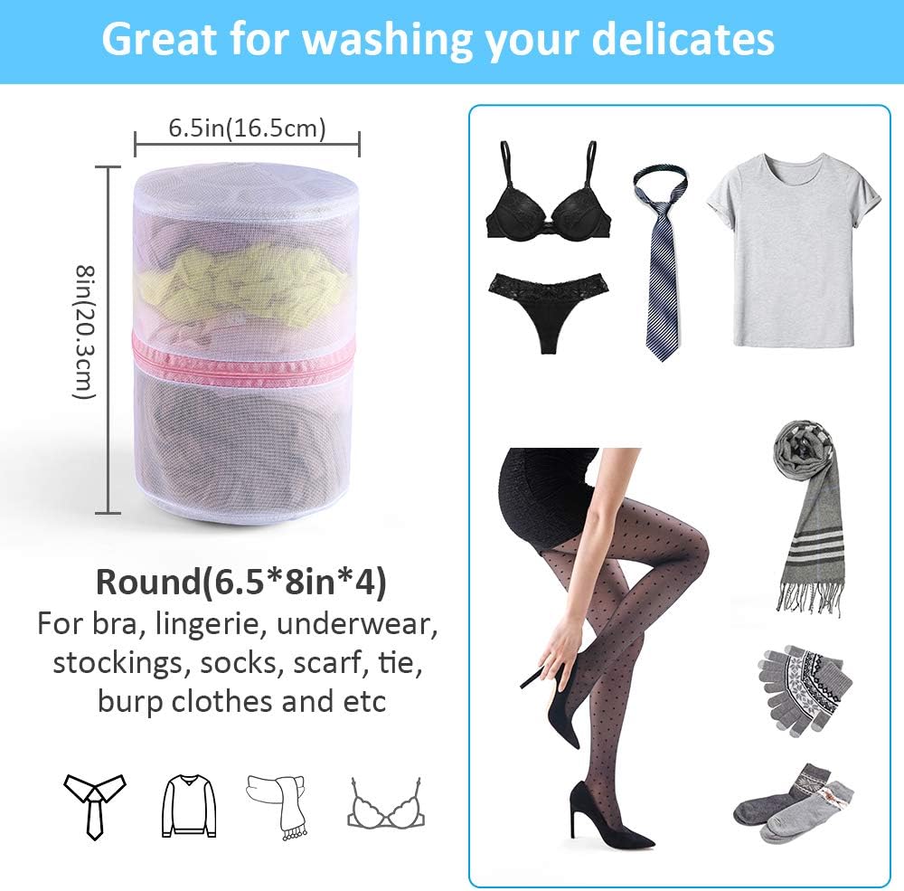 Mesh Laundry Bags for Delicates Durable Protective Wash Bags | Travel Storage Bags for Intimates Lingerie, 7PCS (1XXL, 1XL,1L,1M,1S,2 bra bags)