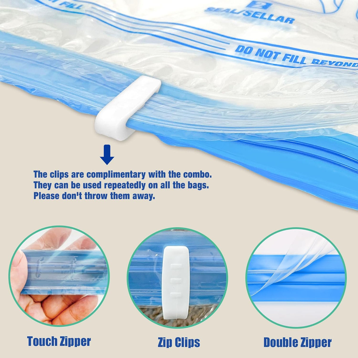 Travel Zipper Storage Bags, Travel Essentials Roll Up Compression Bags | Cruise Flight Accessories, fit Luggase Carryon Backpack, for Clothes, Waterproof, No Vacuum Needed