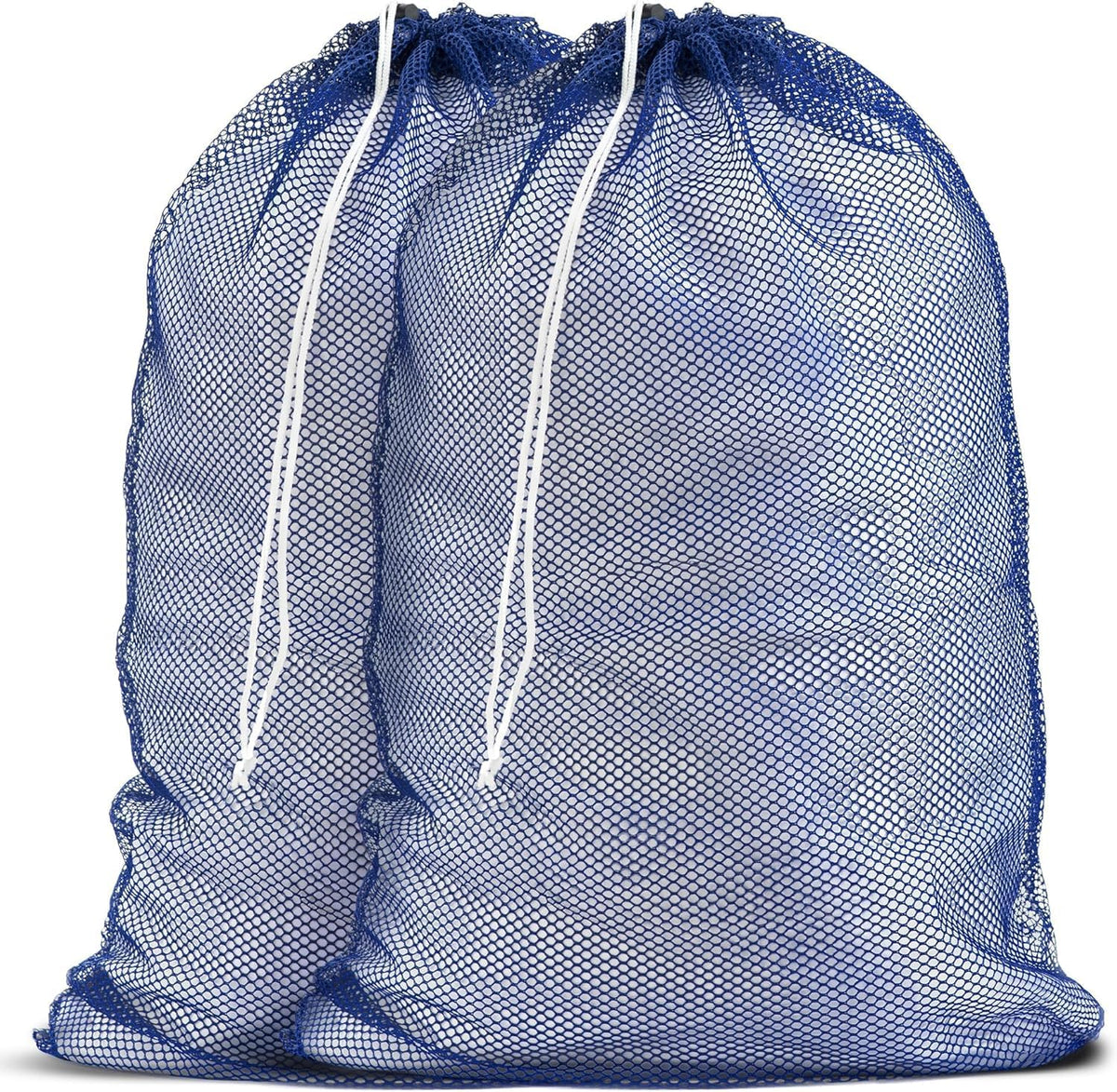 2 Pack Mesh Laundry Bags, 23 x 34 Inches Heavy Duty Mesh Laundry Bag, Large Laundry Drawstring Bag for College, Dorm, Travel, Family and Apartment Dwellers (white)