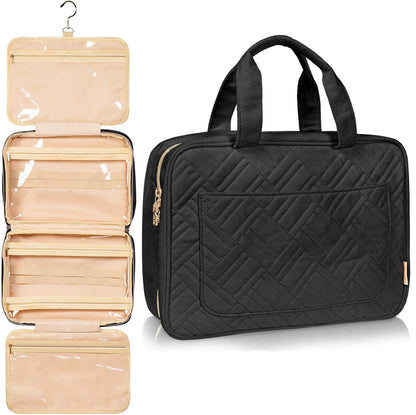 Hanging Travel Toiletry Bag for Women, Makeup Bag, Bathroom & Shower Organizer Kit for Accessories, Cosmetics, Travel Essentials