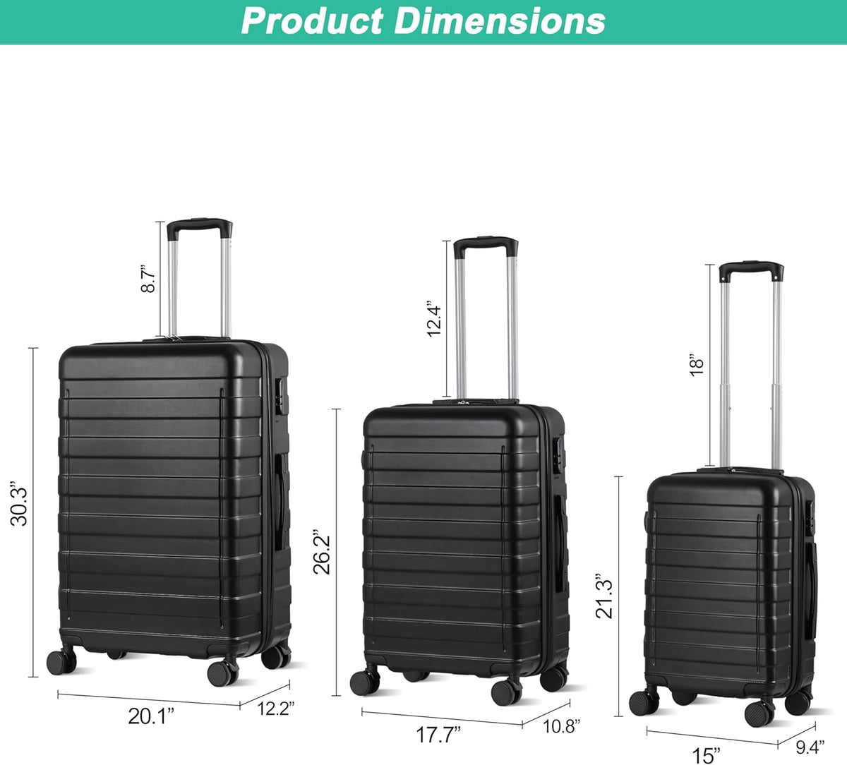 21" Carry On Luggage,Hardside Expandable Suitcase with 360° Spinner Wheels,TSA Lock and Scratch Resistant Shell,Airline Approved for Overhead Bin