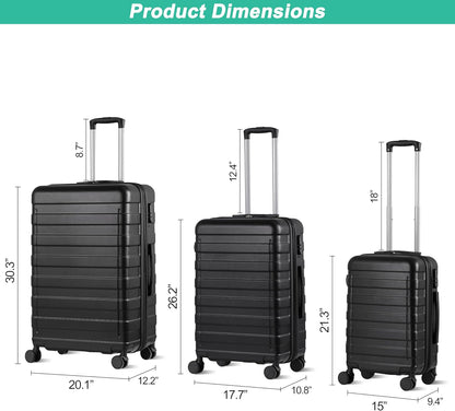 21" Carry On Luggage,Hardside Expandable Suitcase with 360° Spinner Wheels,TSA Lock and Scratch Resistant Shell,Airline Approved for Overhead Bin