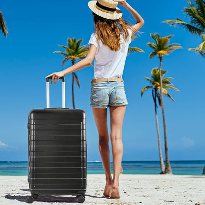 21" Carry On Luggage,Hardside Expandable Suitcase with 360° Spinner Wheels,TSA Lock and Scratch Resistant Shell,Airline Approved for Overhead Bin