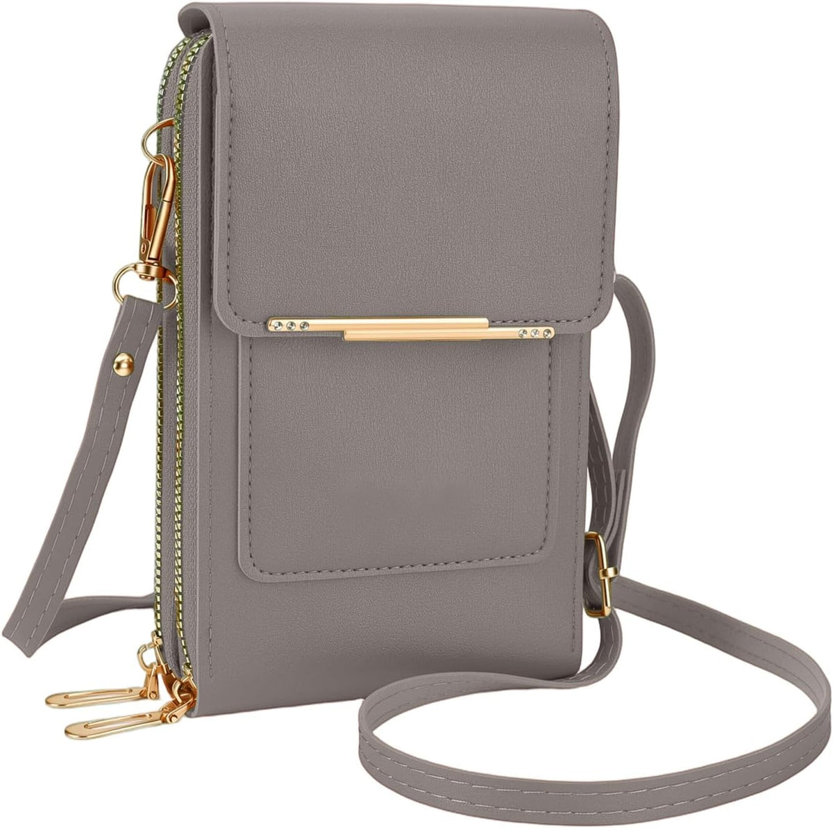 Women's Phone Messenger Bag, Crossbody Phone Wallet, RFID Touch Screen Crossbody Phone Purse, Anti-Theft Shoulder Strap