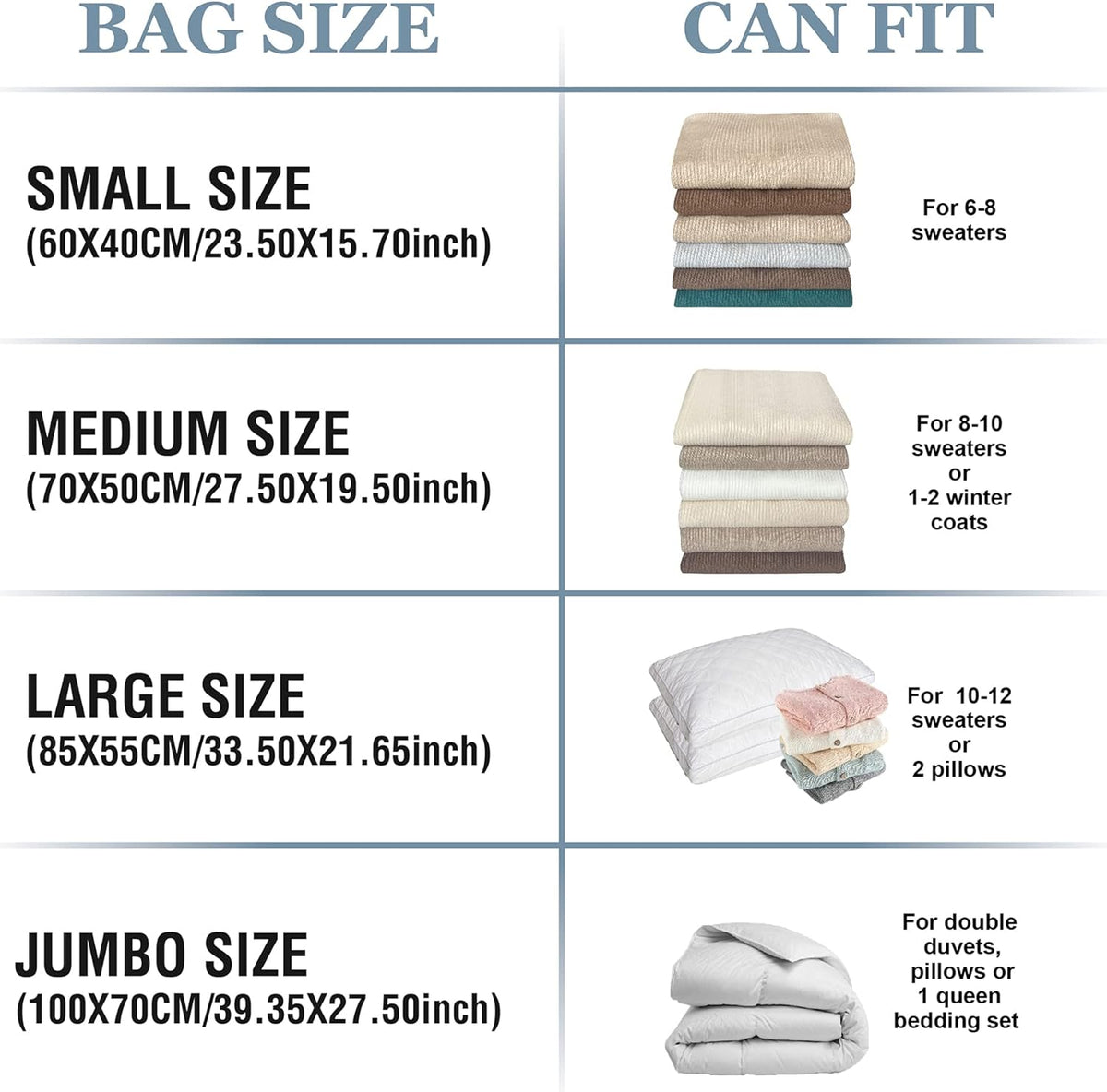 Vacuum Storage Bags, Vacuum Seal Space Saver Bags for Clothing, Travel Lugggage,Carry-on, Blankets, Comforters, Pilow, Bedding, 10 Large