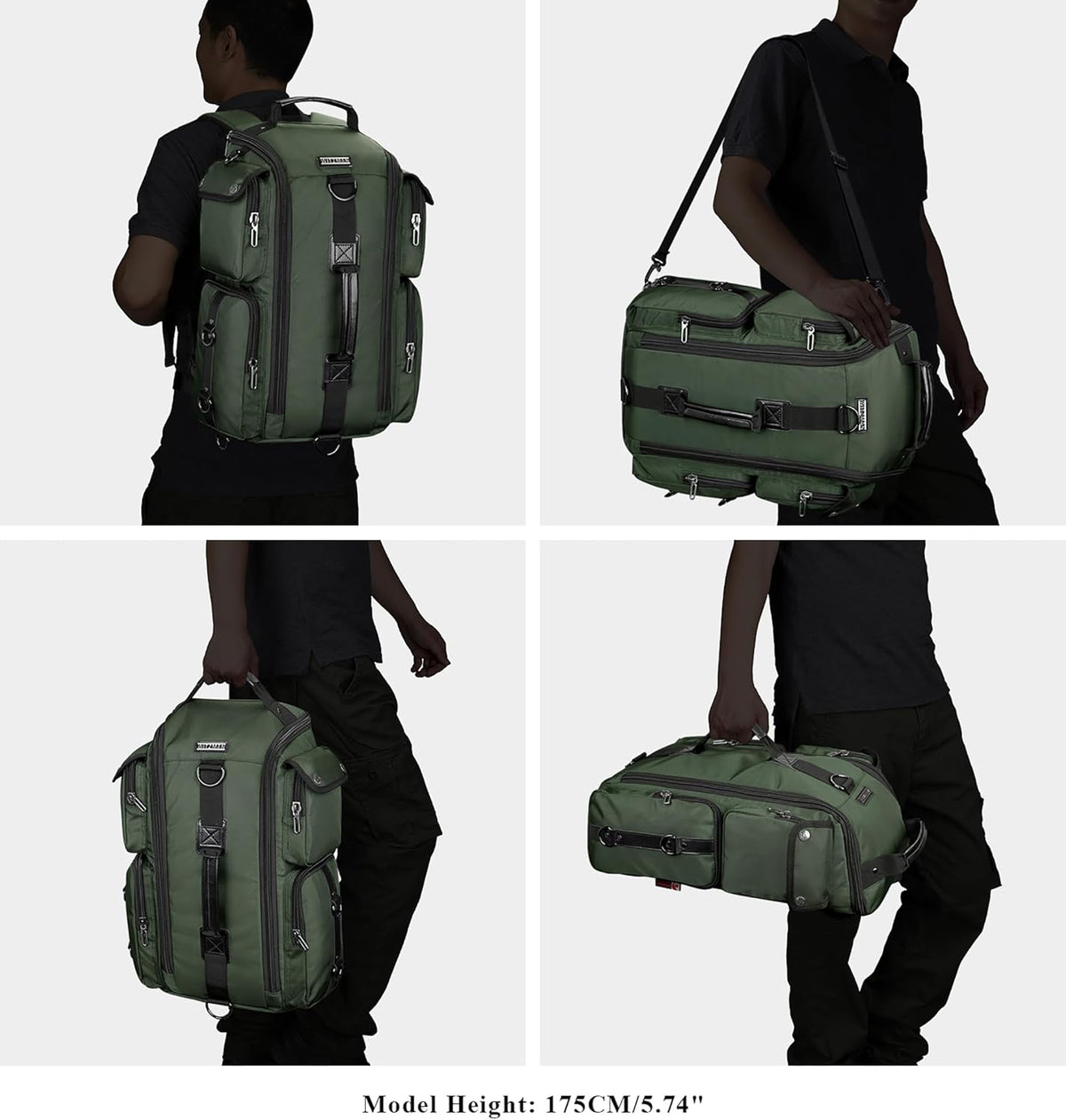Travel Backpack for Men Carry-on Laptop Backpack | Nylon Luggage Bag Fits 16 Inch for Airline Approved,Multi Pocket, For Traveling,Casual,Commuting, B744 Silvery Grey