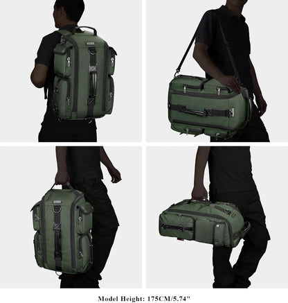 Travel Backpack for Men Carry-on Laptop Backpack | Nylon Luggage Bag Fits 16 Inch for Airline Approved,Multi Pocket, For Traveling,Casual,Commuting, B744 Silvery Grey