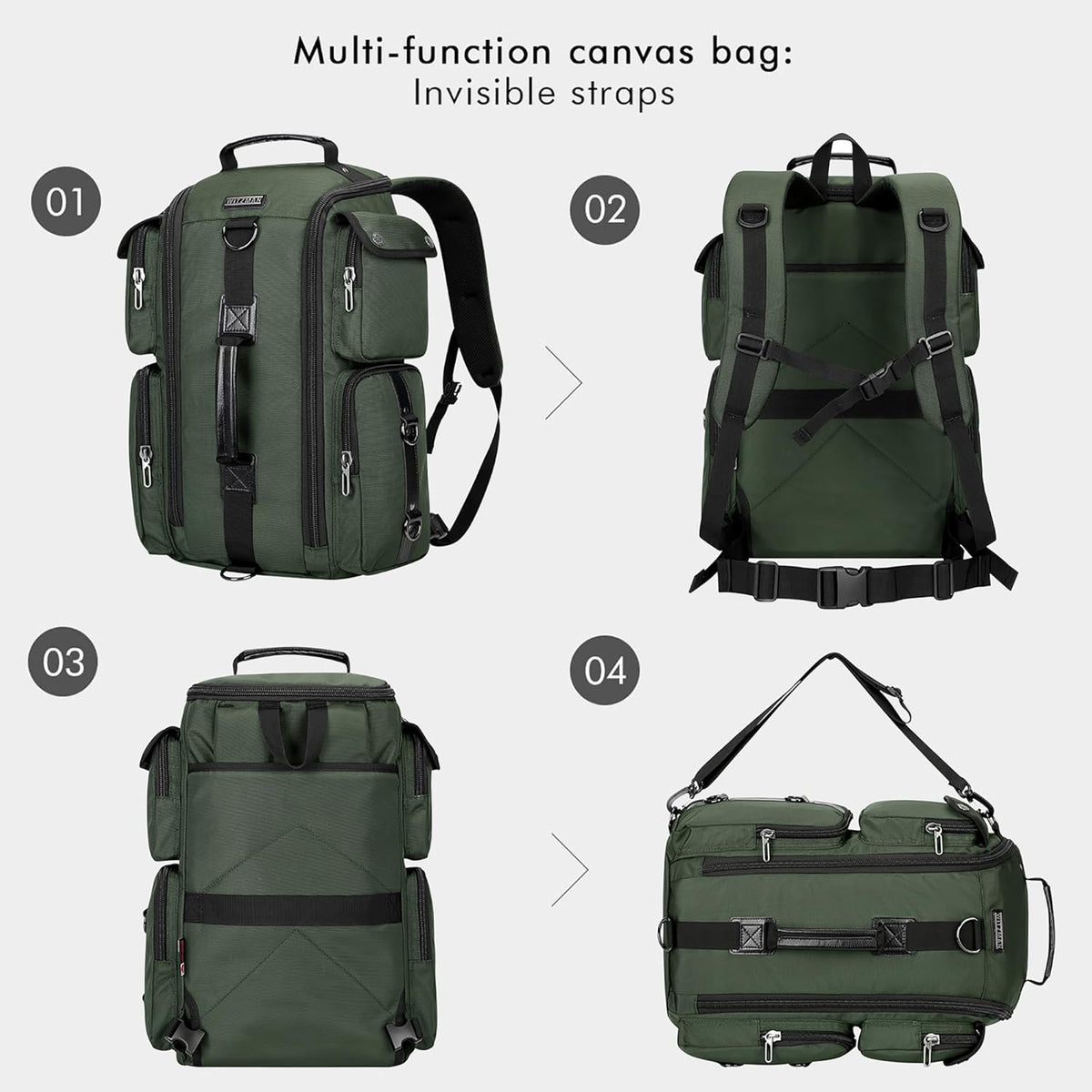 Travel Backpack for Men Carry-on Laptop Backpack | Nylon Luggage Bag Fits 16 Inch for Airline Approved,Multi Pocket, For Traveling,Casual,Commuting, B744 Silvery Grey