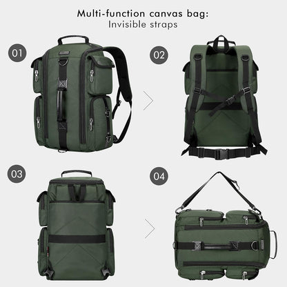 Travel Backpack for Men Carry-on Laptop Backpack | Nylon Luggage Bag Fits 16 Inch for Airline Approved,Multi Pocket, For Traveling,Casual,Commuting, B744 Silvery Grey