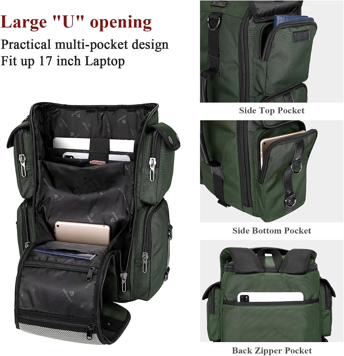 Travel Backpack for Men Carry-on Laptop Backpack | Nylon Luggage Bag Fits 16 Inch for Airline Approved,Multi Pocket, For Traveling,Casual,Commuting, B744 Silvery Grey