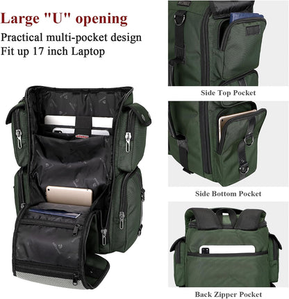 Travel Backpack for Men Carry-on Laptop Backpack | Nylon Luggage Bag Fits 16 Inch for Airline Approved,Multi Pocket, For Traveling,Casual,Commuting, B744 Silvery Grey