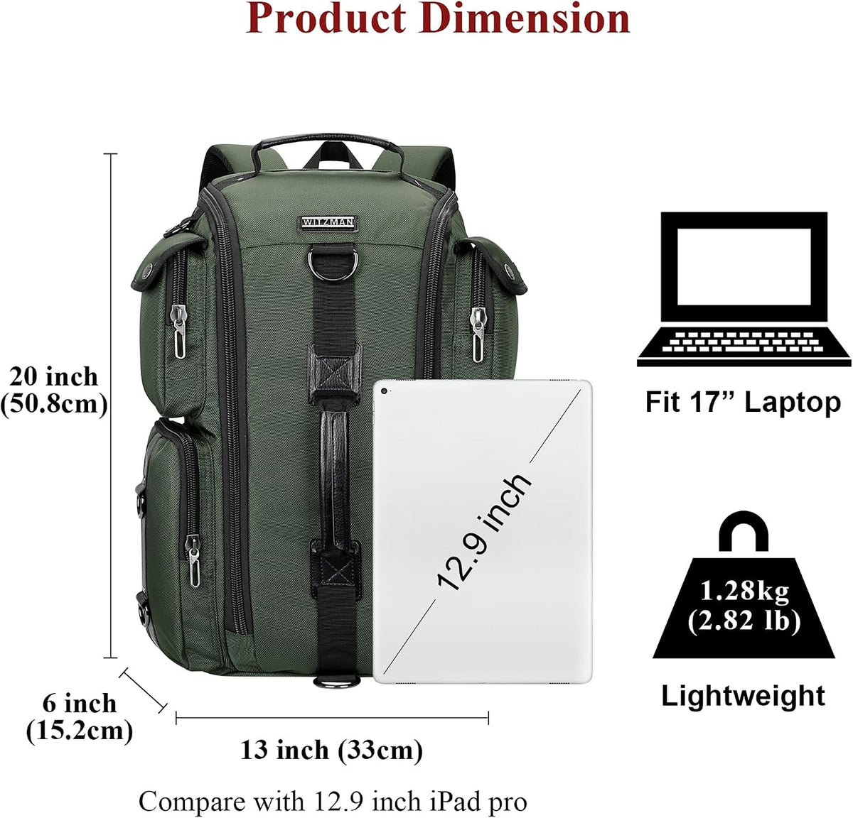 Travel Backpack for Men Carry-on Laptop Backpack | Nylon Luggage Bag Fits 16 Inch for Airline Approved,Multi Pocket, For Traveling,Casual,Commuting, B744 Silvery Grey