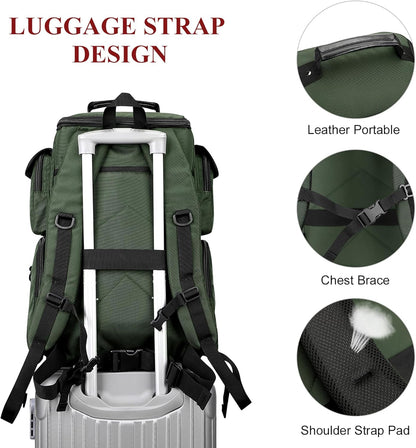 Travel Backpack for Men Carry-on Laptop Backpack | Nylon Luggage Bag Fits 16 Inch for Airline Approved,Multi Pocket, For Traveling,Casual,Commuting, B744 Silvery Grey
