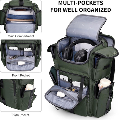 Travel Backpack for Men Carry-on Laptop Backpack | Nylon Luggage Bag Fits 16 Inch for Airline Approved,Multi Pocket, For Traveling,Casual,Commuting, B744 Silvery Grey
