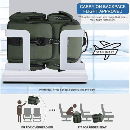Travel Backpack for Men Carry-on Laptop Backpack | Nylon Luggage Bag Fits 16 Inch for Airline Approved,Multi Pocket, For Traveling,Casual,Commuting, B744 Silvery Grey