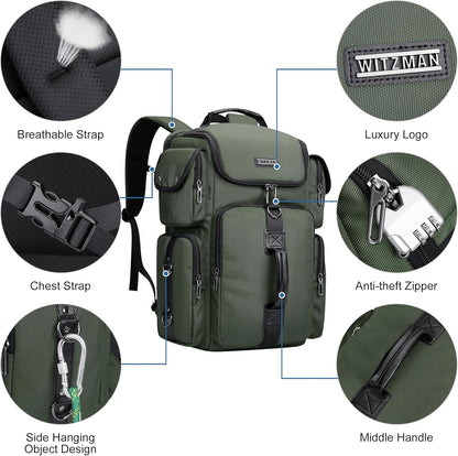 Travel Backpack for Men Carry-on Laptop Backpack | Nylon Luggage Bag Fits 16 Inch for Airline Approved,Multi Pocket, For Traveling,Casual,Commuting, B744 Silvery Grey